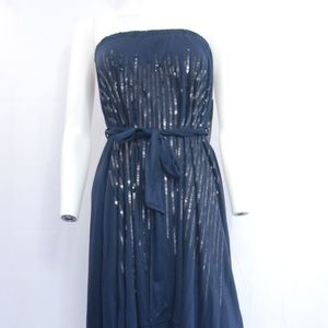 Double Zero Navy Sequin Dress NWT